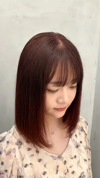 ミディアム カラー mio🐶💗カット /艶カラー/矯正のヘアスタイル