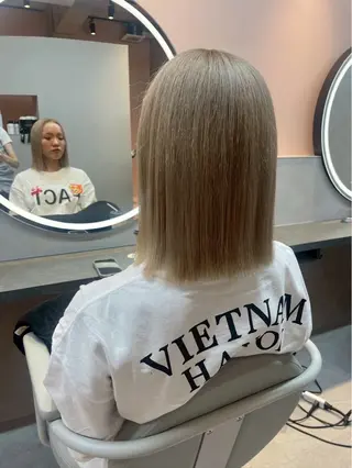 ミディアム カラー three_ ナオキのヘアスタイル