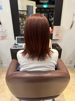 セミロング カラー 保井 実奈美のヘアスタイル