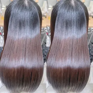 ロング 髪質改善✨艶髪カラー 縮毛矯正✨有田仁志のヘアスタイル
