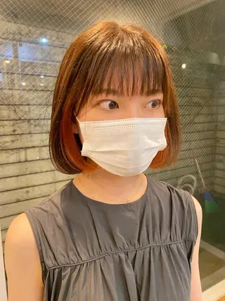 ショート カラー パーマ ヘアアレンジ インナーカラー/ KANAのヘアスタイル