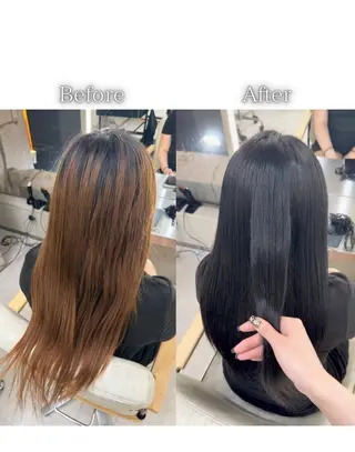 カラー レイヤー/縮毛矯正/ 艶カラー♡ゆうかのヘアスタイル