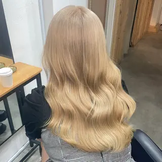 ミディアム カラー 💍ダメージ最小限 ブリーチ/ちさと💍のヘアスタイル