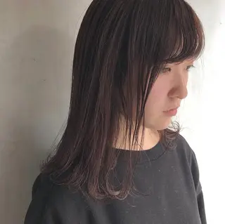 セミロング カラー yajima Moemiのヘアスタイル