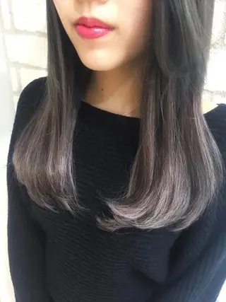 セミロング カラー 🦋韓国hair🦋 エクステ店長sakiのヘアスタイル