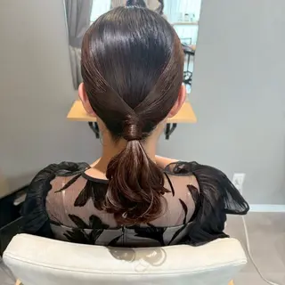 ミディアム ヘアアレンジ 褒められヘアメイク /‎ボブ女子🐶みおのヘアスタイル