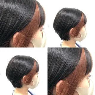 セミロング カラー パーマ ヘアアレンジ メンズ キッズ 上品＆韓国風 🥀海心🥀のヘアスタイル