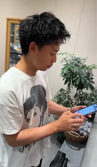 ショート パーマ メンズ ReX 石井 颯眞のヘアスタイル