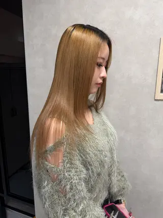 ロング パーマ 髪質改善/縮毛矯正 /レイヤーカット岡部のヘアスタイル