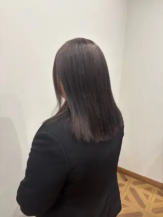 セミロング カラー 兼子莉彩 /暗髪🤎/暖色🍒のヘアスタイル