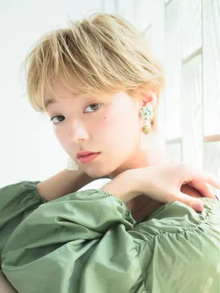 ショート カラー 似合わせ特化❤️ カット/パーマ/梅田のヘアスタイル