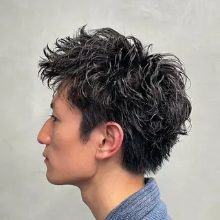 ショート パーマ ヘアアレンジ メンズ fifth 石川 凪のヘアスタイル