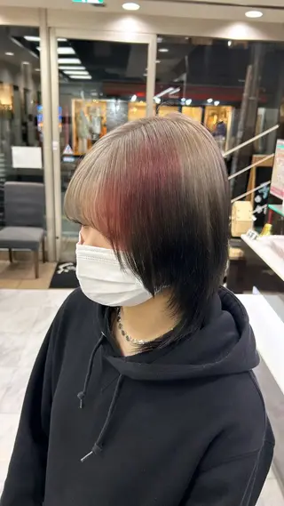 セミロング カラー 🫧💞ハイトーン 瀧田 菜々花🦄🫧のヘアスタイル
