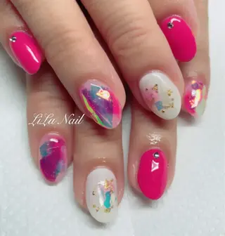 ネイル モチの良さ◉ フィルインネイル♡のネイルデザイン