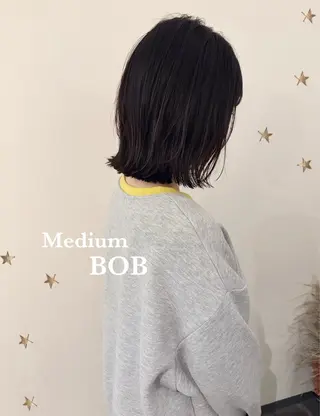 ミディアム カラー 市川 千夏のヘアスタイル