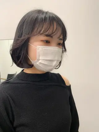 ミディアム カラー 透明感カラー✂︎ /縮毛矯正/YUKAのヘアスタイル