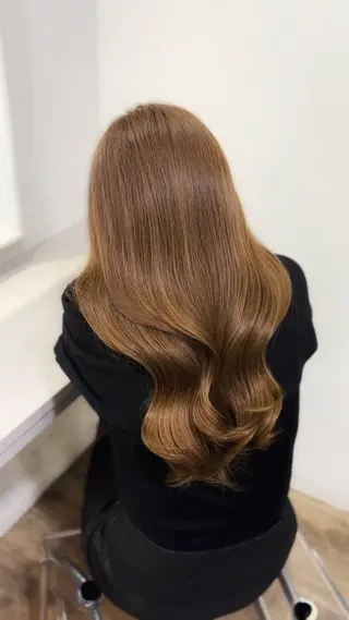 ロング カラー ブリーチなしベージュ 特化 松村 茶屋町のヘアスタイル