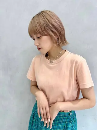 ショート 🤎韓国ヘア ベージュ まゆか🤎のヘアスタイル