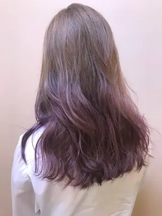 セミロング 髪質改善縮毛矯正/暖 色カラー/ウエダカナのヘアスタイル