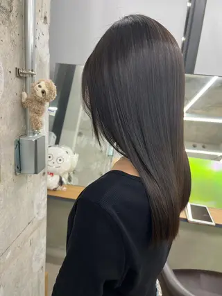 ミディアム カラー パーマ ヘアアレンジ 【ヘアケア特化型】 newi天王寺のヘアスタイル