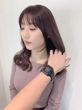 セミロング カラー 髪質改善サロン ARCHE野瀬冬馬のヘアスタイル