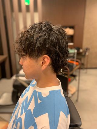 パーマ メンズ 田中大 パーマ/メンズカットのヘアスタイル
