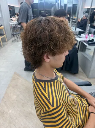 ショート カラー ヘアアレンジ メンズ キッズ 栄💗メンズ｜似合せ パーマ｜haruのヘアスタイル