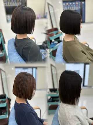 ショート 髪質改善🩵縮毛矯正 代々木/木下のヘアスタイル