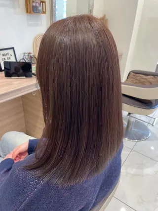 セミロング カラー 廣澤@平日10時〜 パーマモデル募集✂︎のヘアスタイル