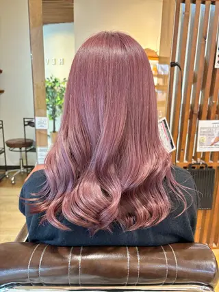 ロング カラー 女性目線でつくる ボブ縮毛矯正のヘアスタイル