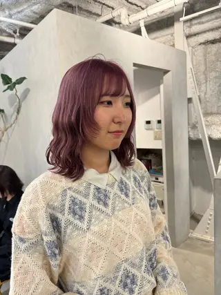セミロング 新宿/顔周りカット +レイヤー=しずく♩のヘアスタイル