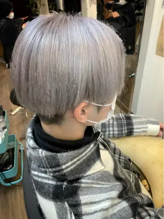 ショート カラー メンズ MATSURI BASE.AWAJIのヘアスタイル