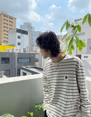 セミロング メンズ縮毛矯正 細谷碧海のヘアスタイル