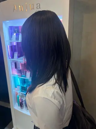セミロング three_ ナオキのヘアスタイル