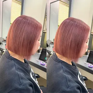 ショート バレイヤージュ ボブ🌈ナツヤのヘアスタイル