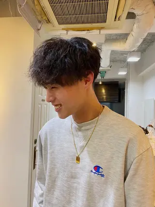 ショート パーマ メンズ おしゃれパーマ メンズ特化/みーまんのヘアスタイル