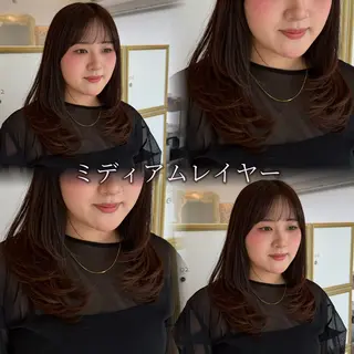 ミディアム 🫧縮毛矯正/透明感 カラー/愛莉🫧のヘアスタイル