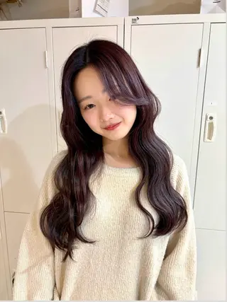 セミロング 透明感ベージュカラー yumekaのヘアスタイル