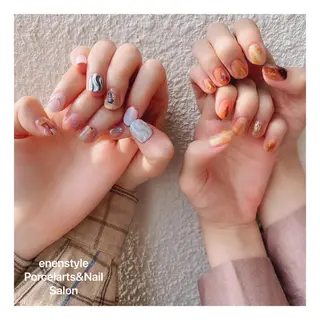 ミディアム ネイル 🐾enen style 🐾のネイルデザイン