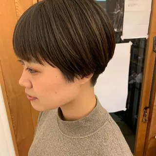 ショート 艶髪color💎髪 質改善ストレート大吉のヘアスタイル