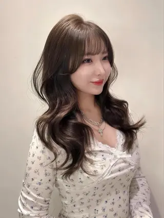 ロング カラー 銀座/韓国レイヤー/ 艶カラー🍓原田侑依のヘアスタイル