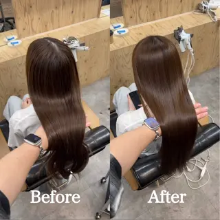ロング 縮毛矯正/髪質改善 /nuup岩田のヘアスタイル