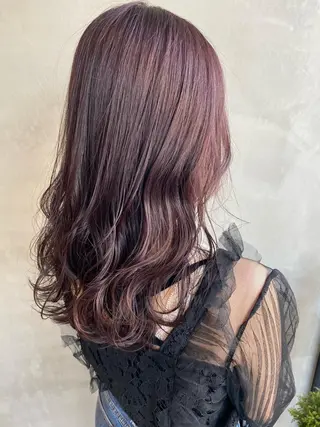 セミロング カラー ヘアアレンジ ネイル マツエク・マツパ 夜23時まで予約🉑 reverieあきらのヘアスタイル