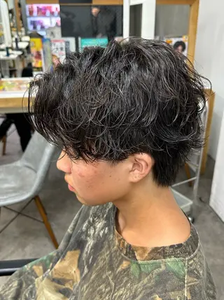 パーマ メンズ fifth/原宿/ カットモデル/カズのヘアスタイル