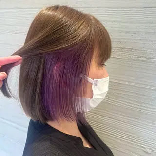 カラー NATSUNO ✮ボブ/縮毛矯正のヘアスタイル