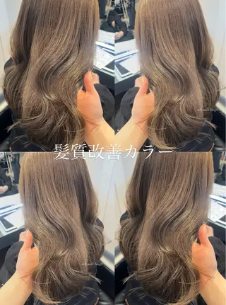 セミロング 髪質改善・水素カラー ARIA(ému)のヘアスタイル