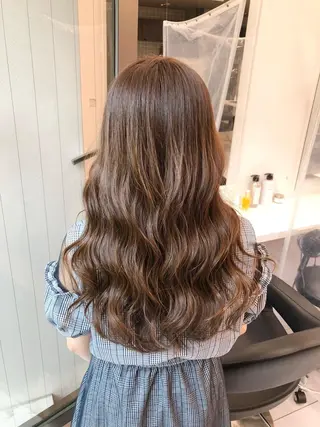 ミディアム カラー パーマ ヘアアレンジ メンズ キッズ ネイル マツエク・マツパ 上品＆韓国風 🥀海心🥀のヘアスタイル