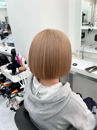 カラー REN🤍ハイトーン ×韓国レイヤーのヘアスタイル