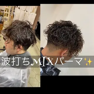ミディアム パーマ メンズ 堤太志 メンズパーマ特化のヘアスタイル
