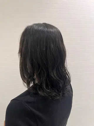 ミディアム パーマ 🫧透明感カラー ✄mana🫧のヘアスタイル